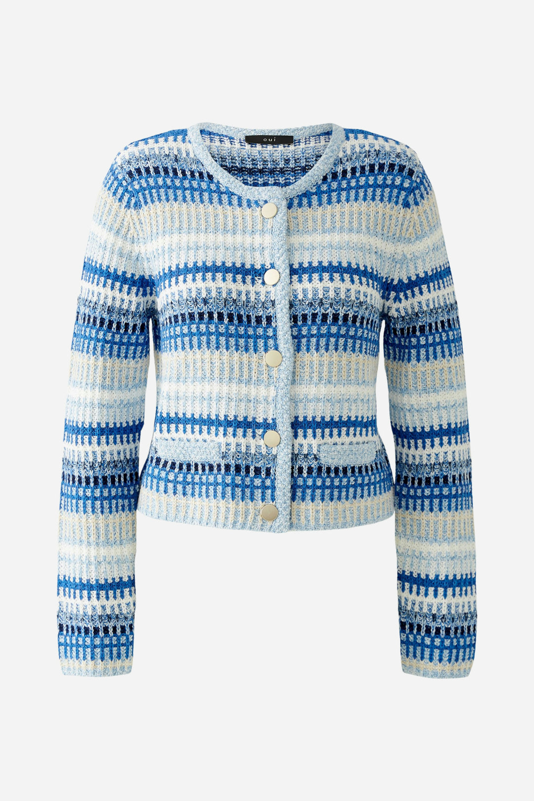 Cardigan en maille texturée avec lignes