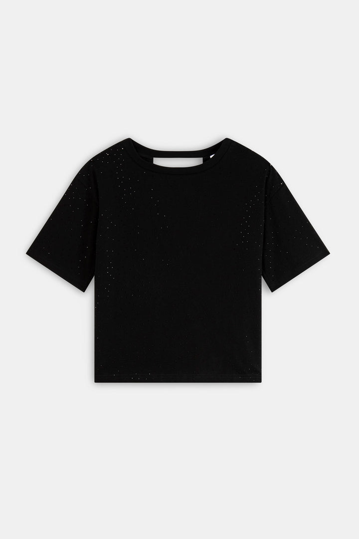 T-shirt avec strass à dos croisé ouvert Martisy