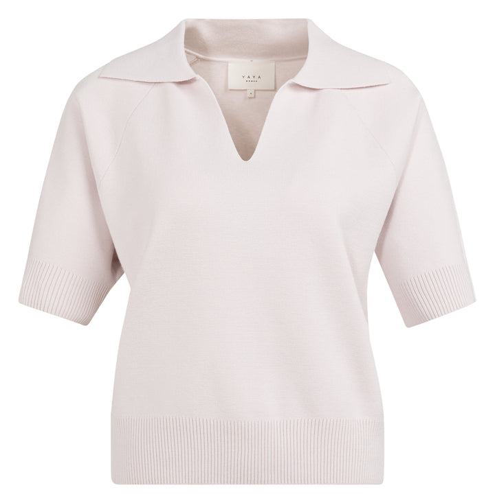 Polo tricot avec col ouvert