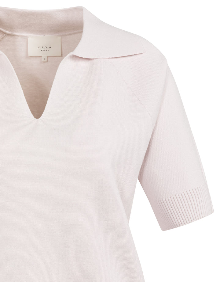 Polo tricot avec col ouvert