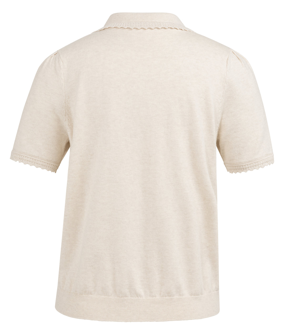 Cardigan à manches courtes avec col festonné