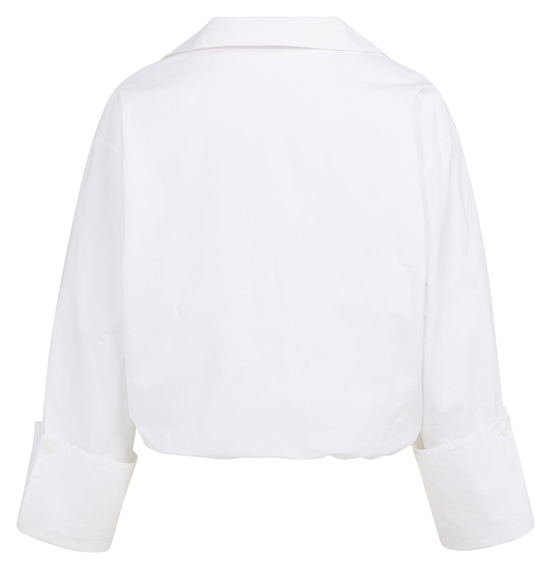 Blouse ballon à encolure V plongeante