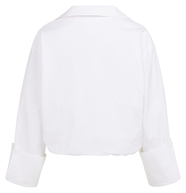 Blouse ballon à encolure V plongeante