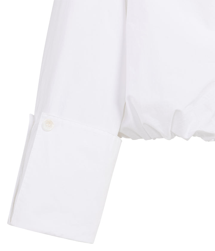 Blouse ballon à encolure V plongeante
