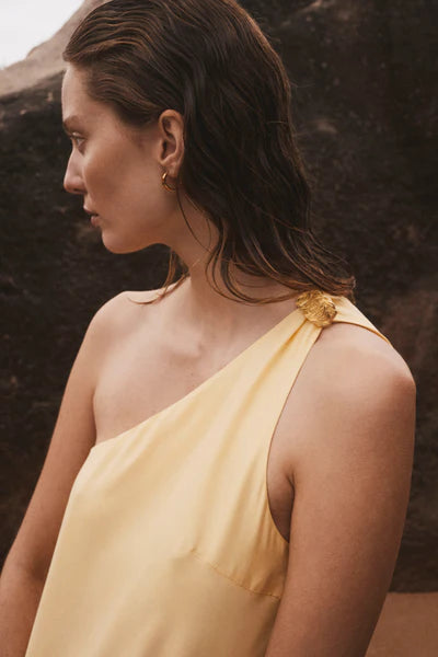 Robe maxi Claudia asymétrique