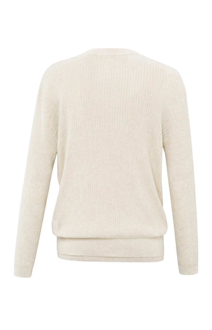 Pull côtelé à épaules dénudées avec camisole
