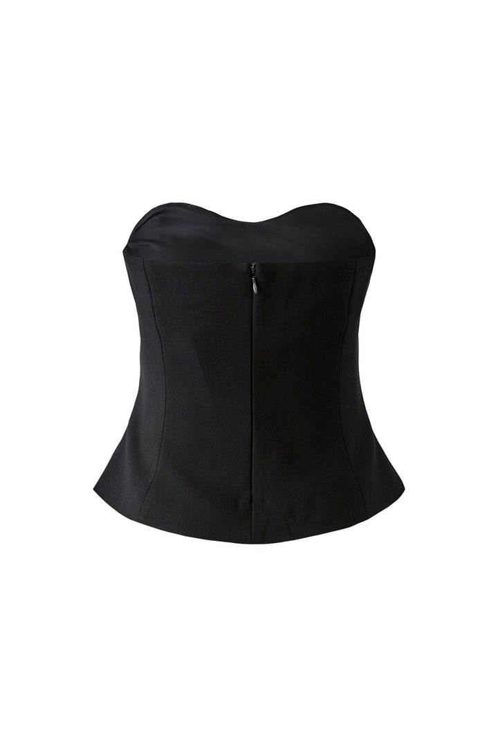 Haut bustier drapé à encolure cœur