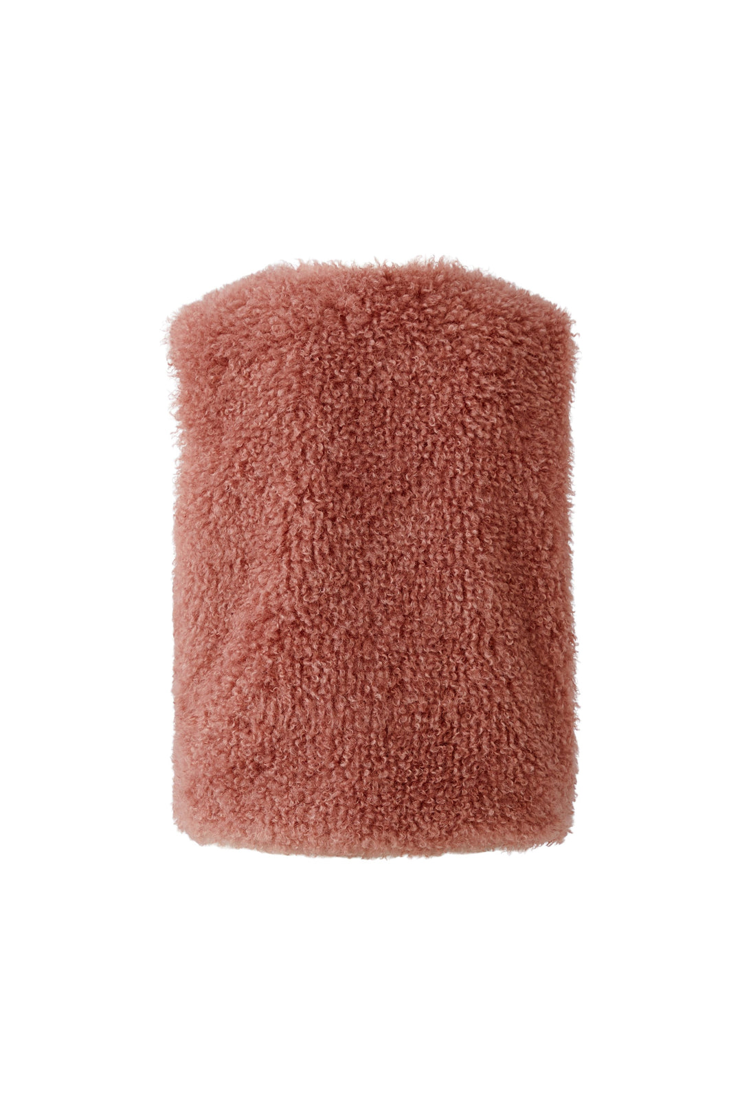 Veste courte sans manches à texture bouclée