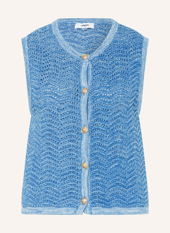 Gilet en maille ajourée Gemi
