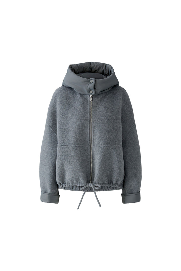 Veste ample à capuchon matelassé