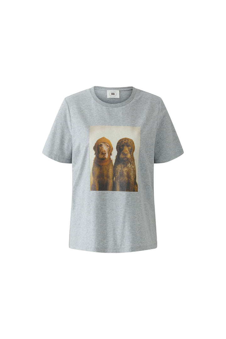 T-shirt à imprimé chiens à tuques