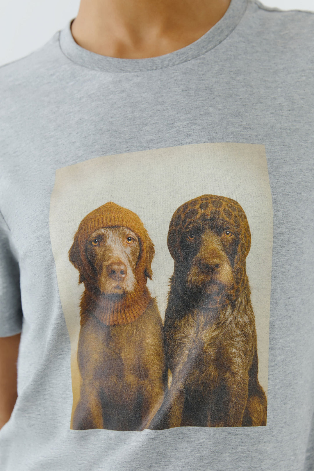 T-shirt à imprimé chiens à tuques