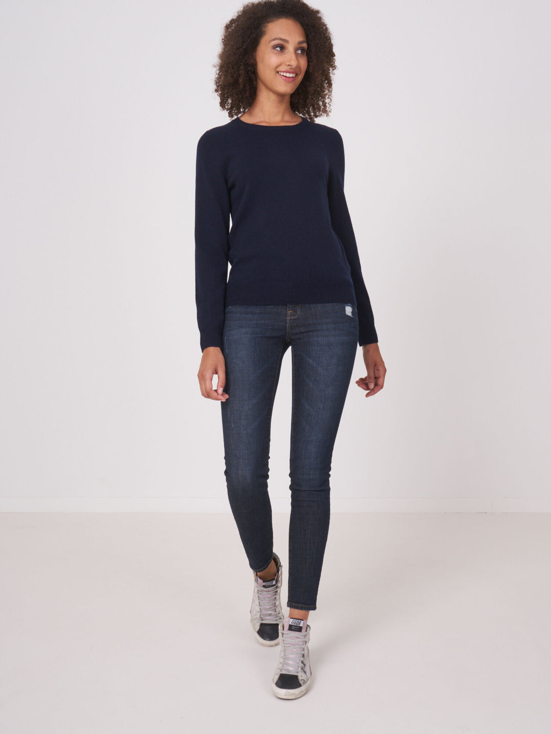 Pull en cachemire avec col rond Mia