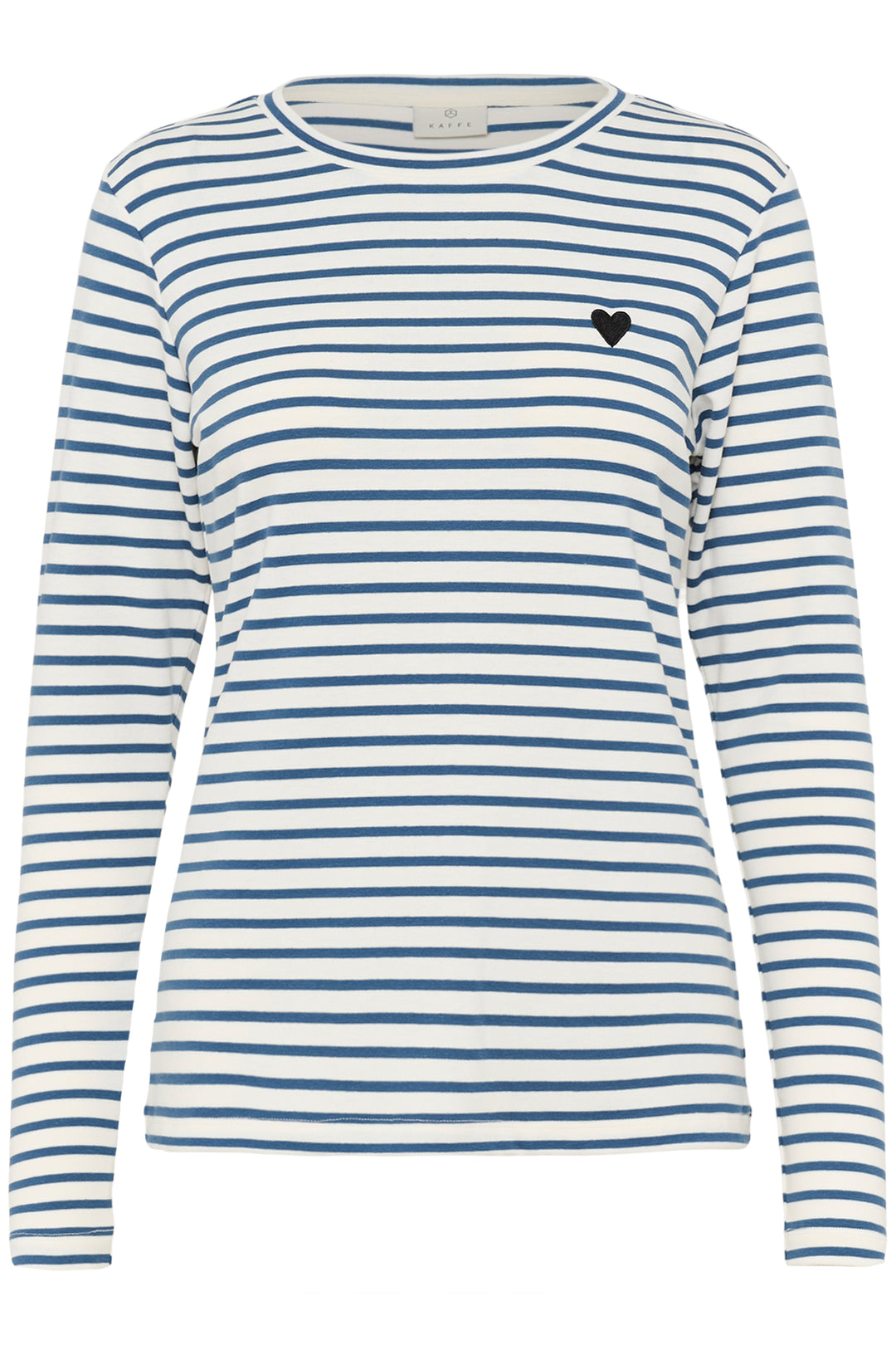 T-shirt rayé avec coeur brodé à manches longues Liddy