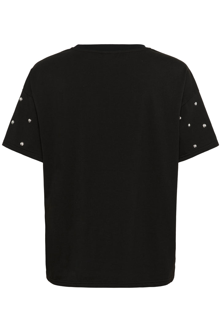 T-shirt en coton avec clous métalliques Helen