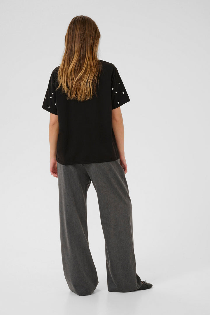 T-shirt en coton avec clous métalliques Helen
