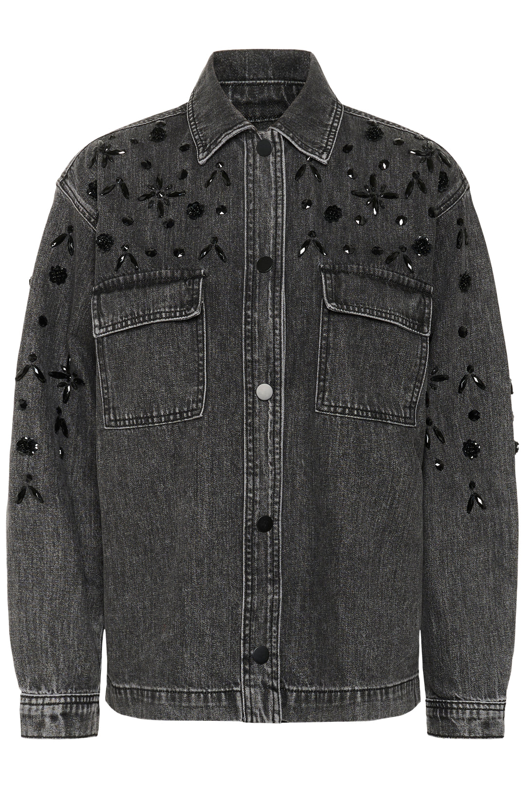 Veste en denim avec ornements décoratifs Jaiden
