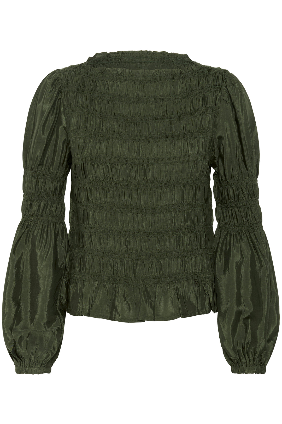 Blouse smockée à manches longues Henva