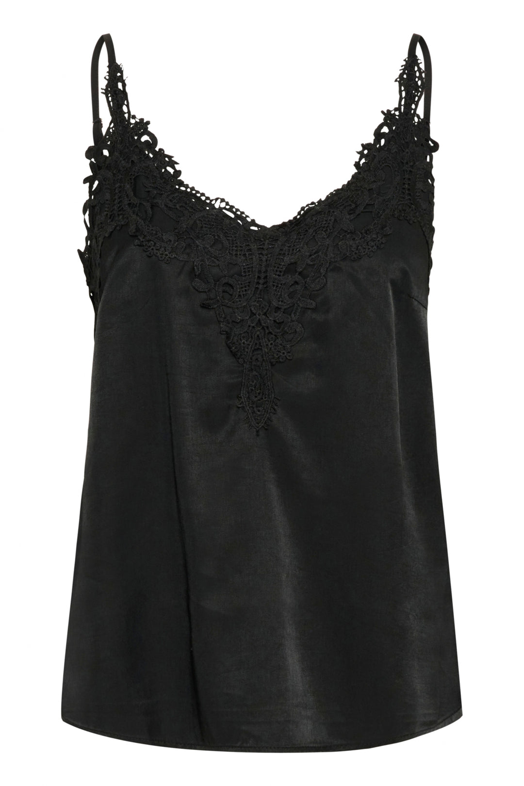 Camisole soyeuse avec détails en guipure Anna