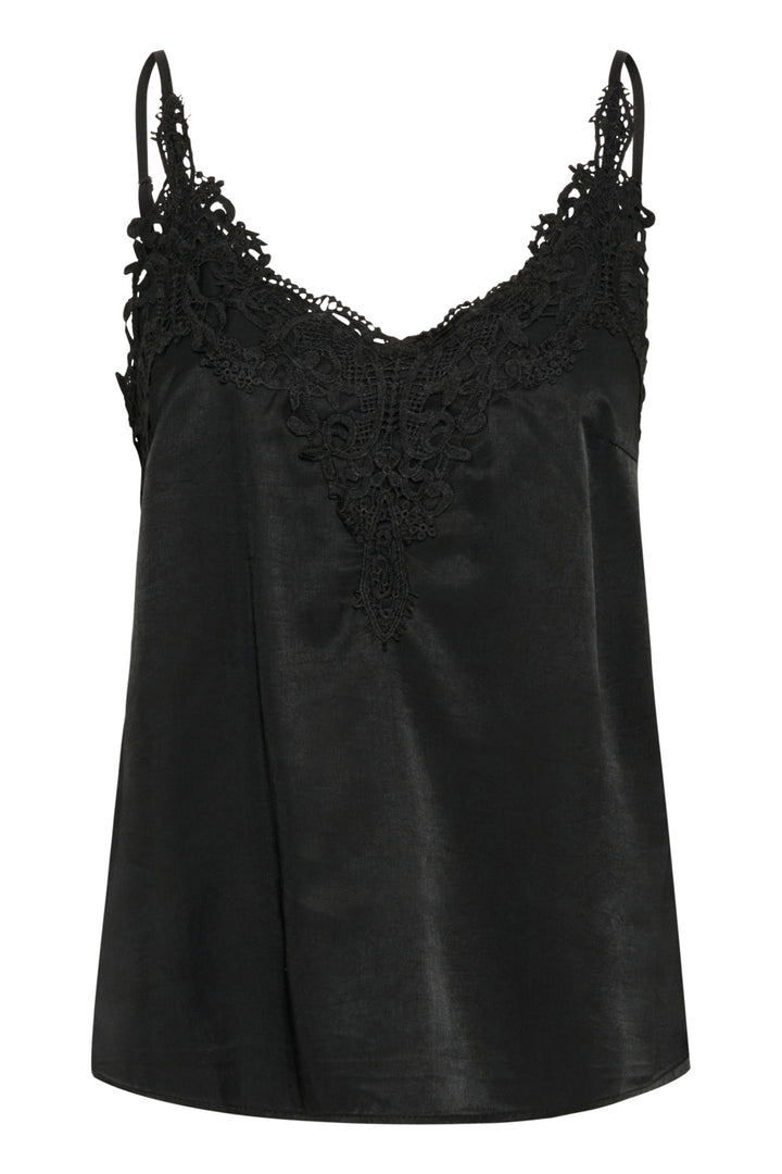 Camisole soyeuse avec détails en guipure Anna