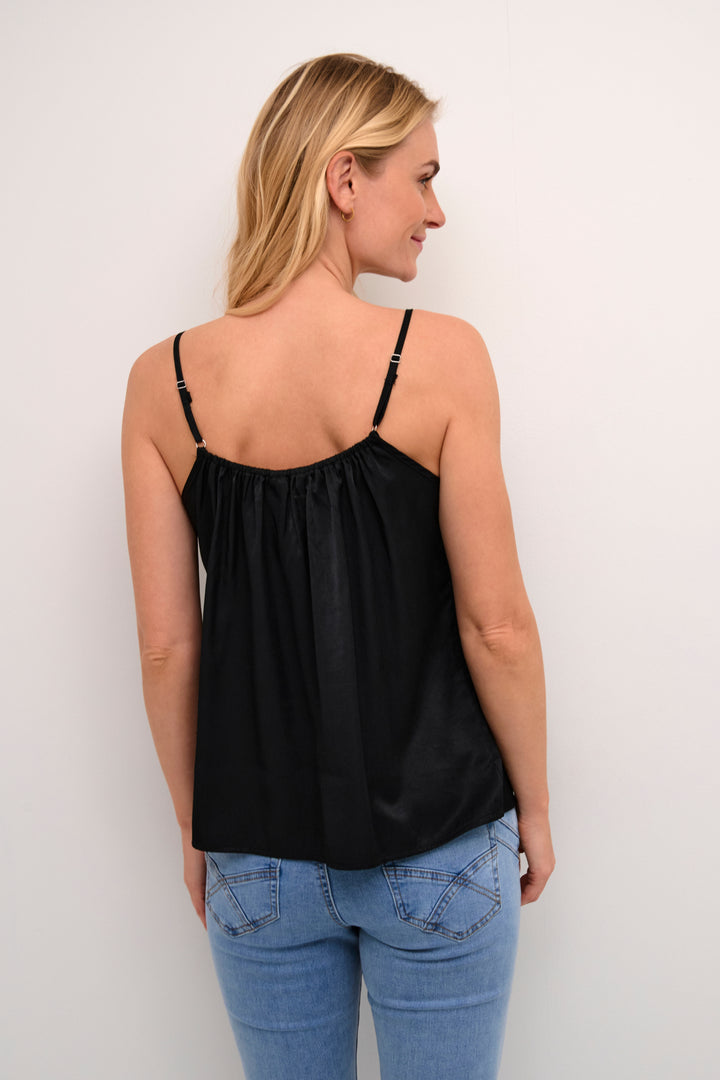 Camisole soyeuse avec détails en guipure Anna