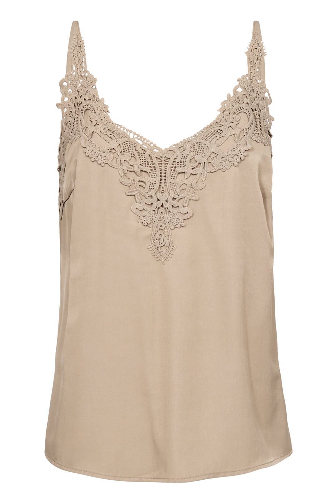 Camisole soyeuse avec détails en guipure Anna