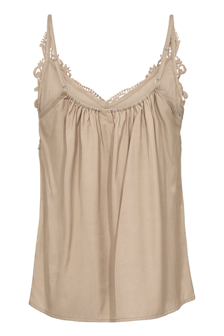Camisole soyeuse avec détails en guipure Anna