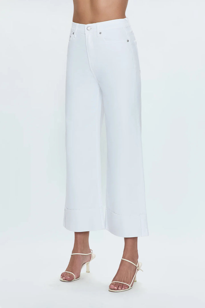 Jeans ample avec revers à taille haute Lana