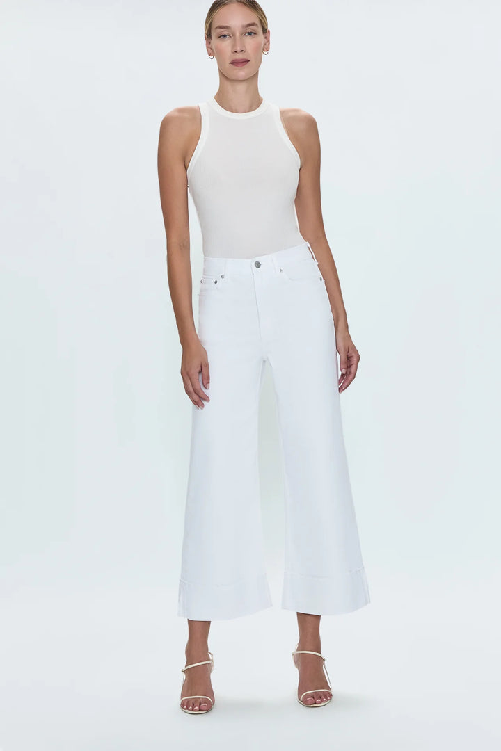 Jeans ample avec revers à taille haute Lana