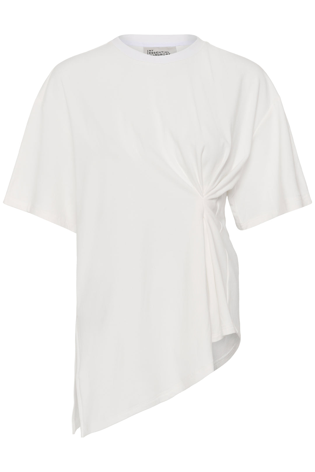 T-shirt asymétrique à drapé latéral Nupti
