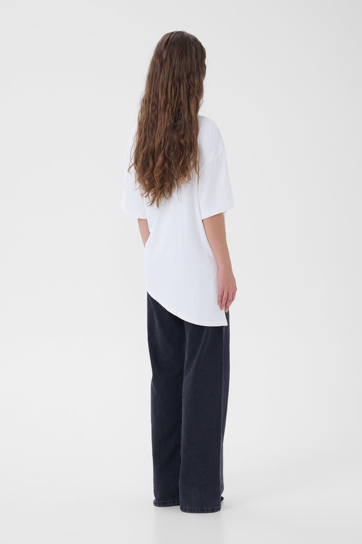 T-shirt asymétrique à drapé latéral Nupti