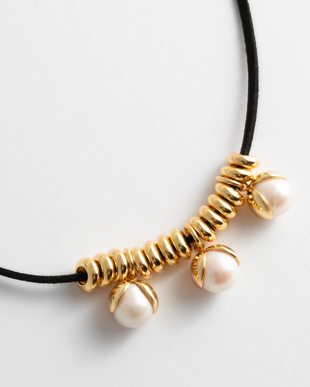 Collier cordon avec perles Cleo