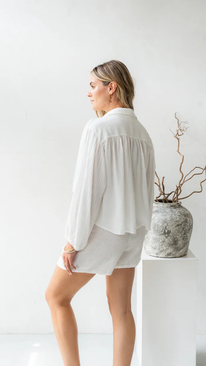 Chemise Aida en coton gaufré