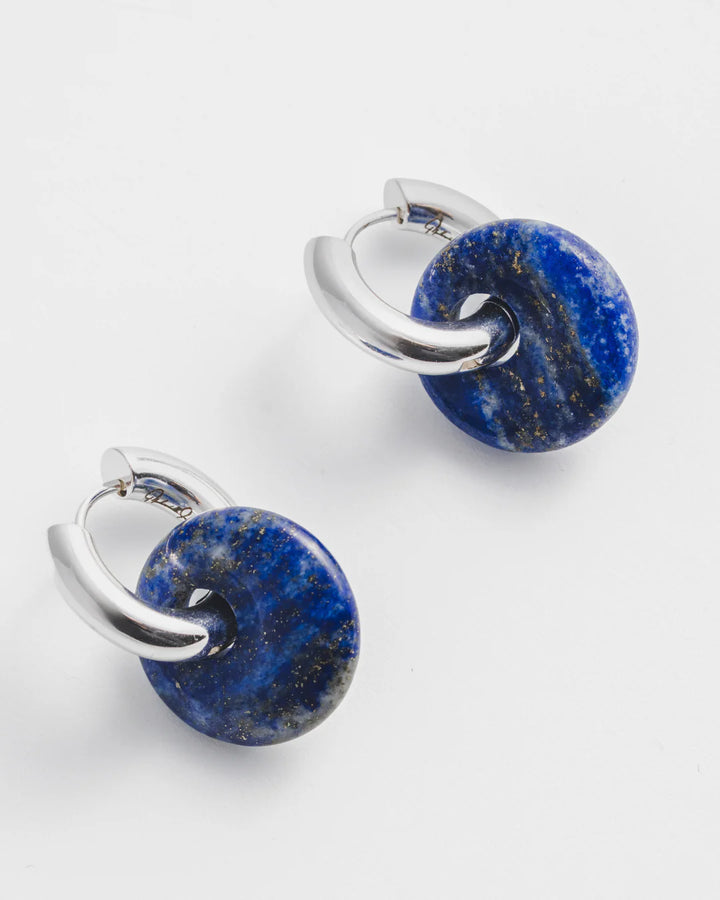 Boucles d’oreilles en argent et pierre semi-precieuse