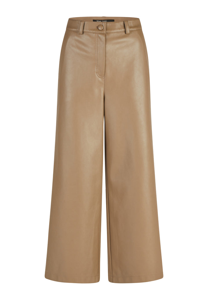 Pantalon taille haute à jambes larges