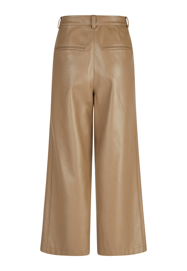 Pantalon taille haute à jambes larges