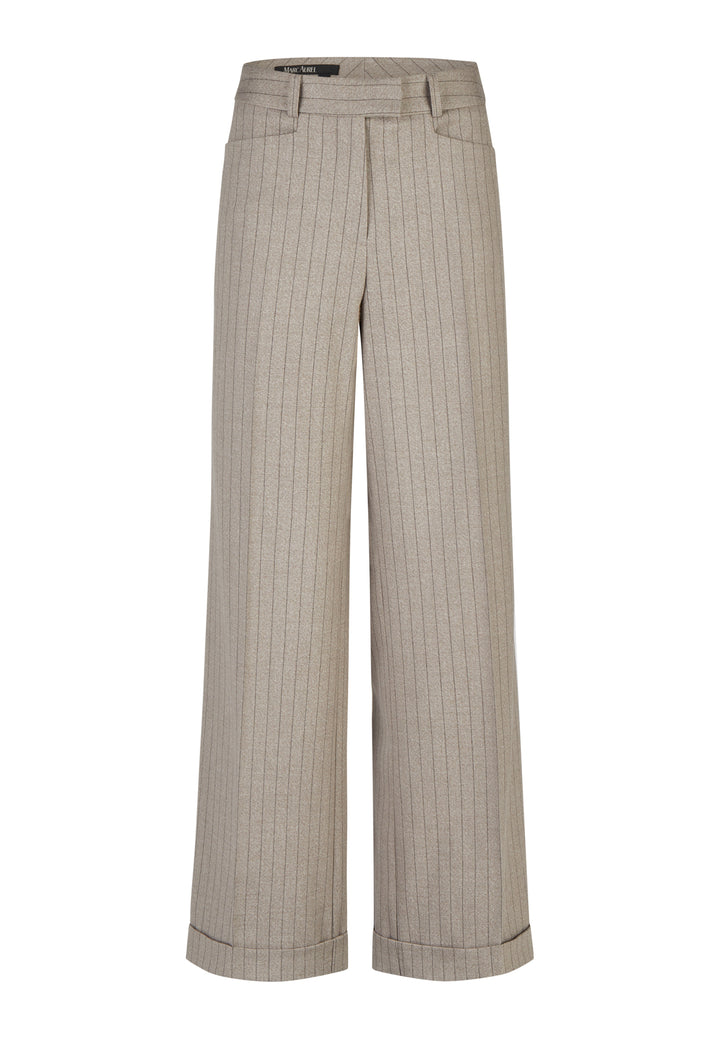 Pantalon à jambes larges et fines rayures