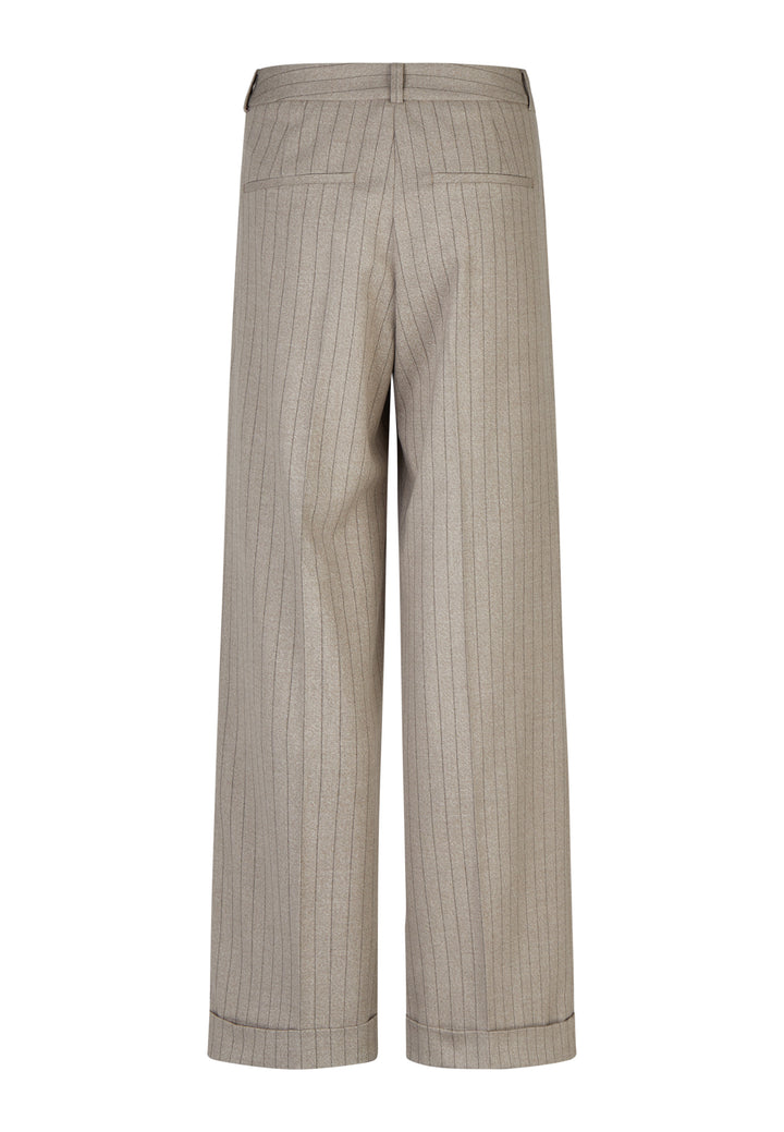 Pantalon à jambes larges et fines rayures
