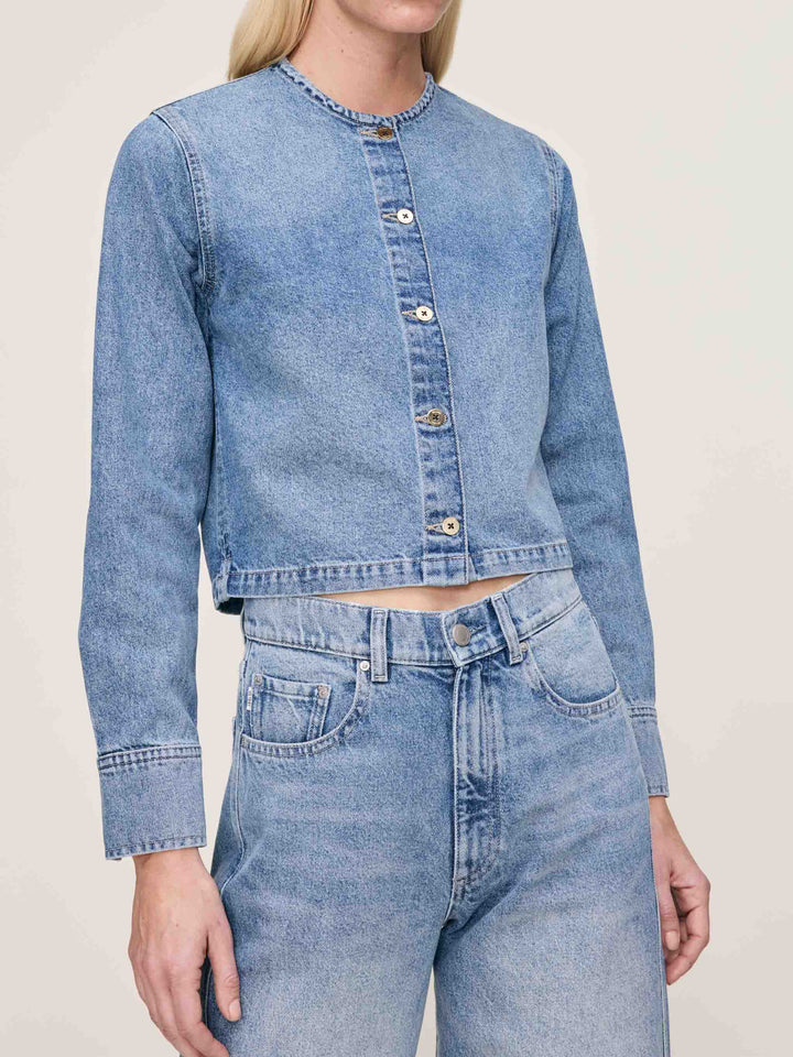 Chemise courte en denim Montauk