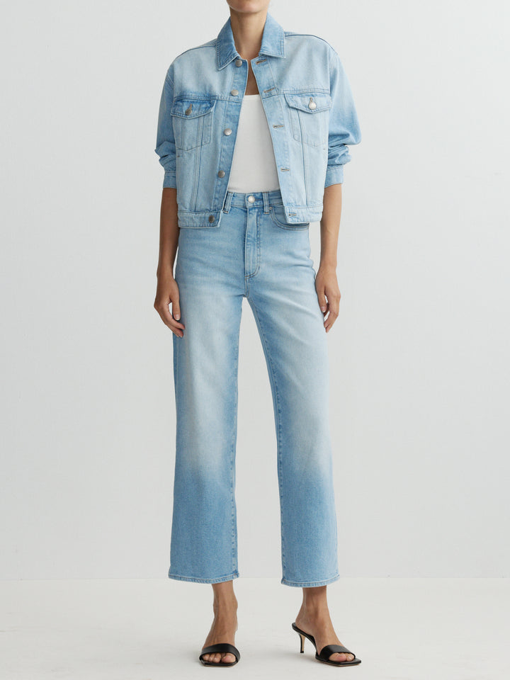 Jeans à jambe large et taille haute Karmine