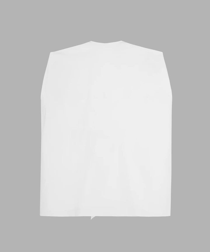 Blouse sans manches à plis asymétriques