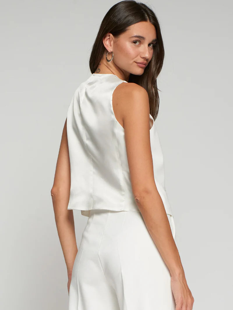 Gilet sans manches brodé à col V Agata