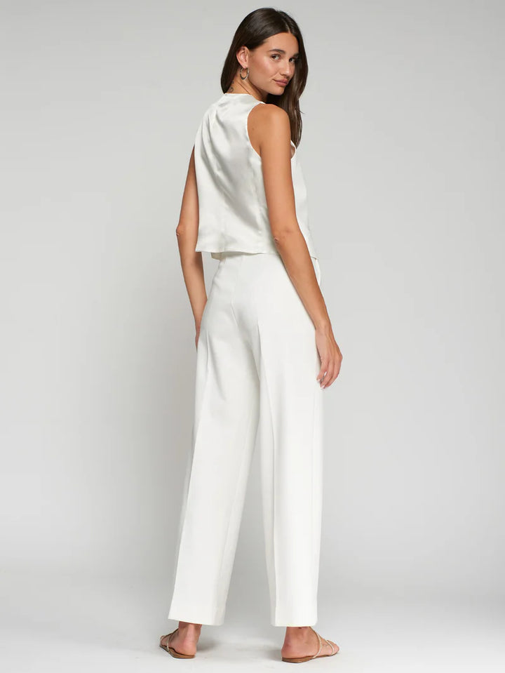 Pantalon taille haute à jambe large Ona