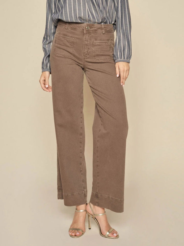 Pantalon ample marron Soey