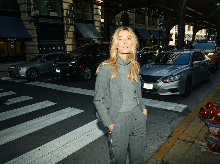 Blazer à carreaux gris Blake Kimi