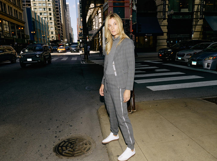 Blazer à carreaux gris Blake Kimi
