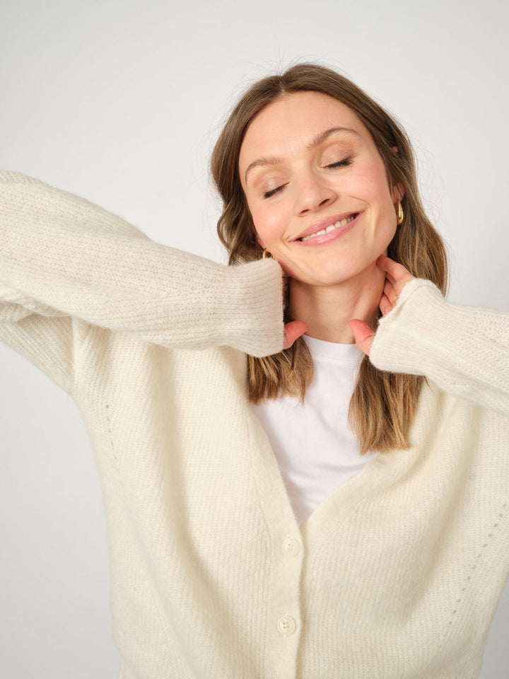 Cardigan en laine avec col V Thora