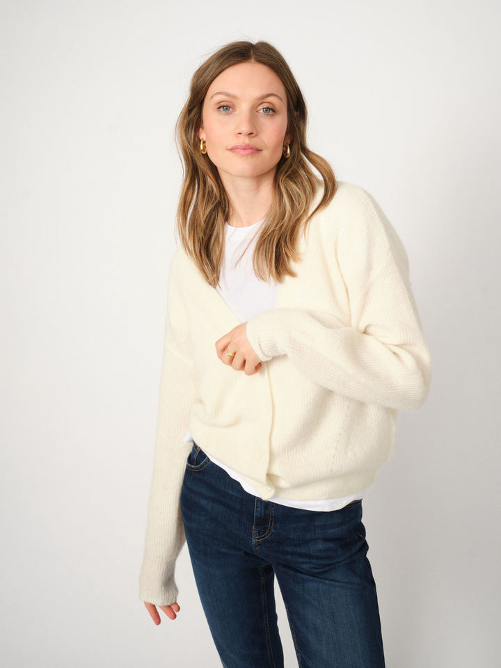 Cardigan en laine avec col V Thora