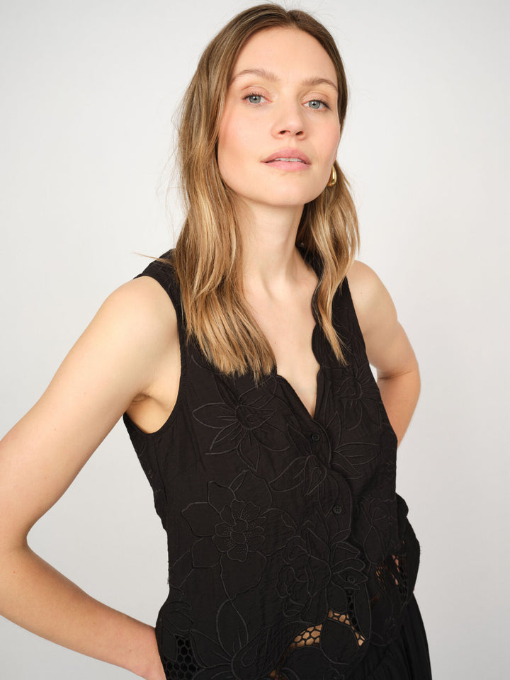 Camisole avec motifs floraux en dentelle Daima Brodie
