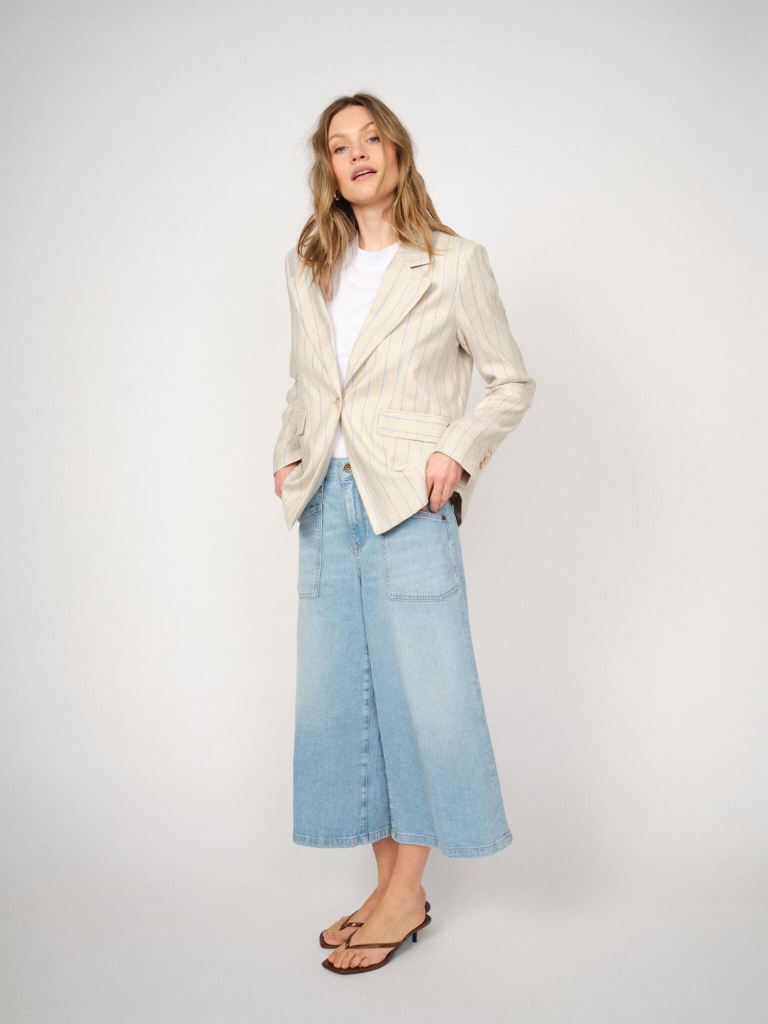 Veston oversize avec rayures verticales Nancy Miriam